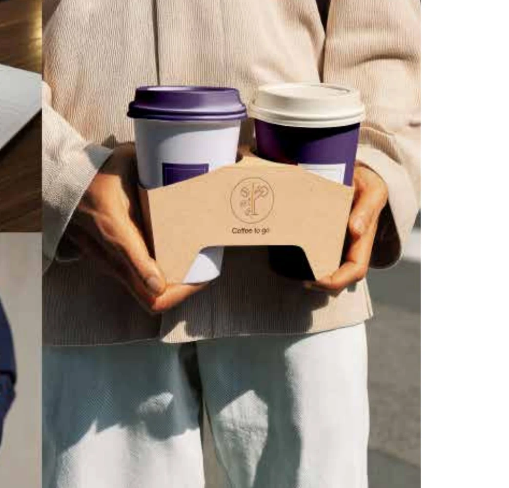 LAVNDER Café takeaway cups and carrier