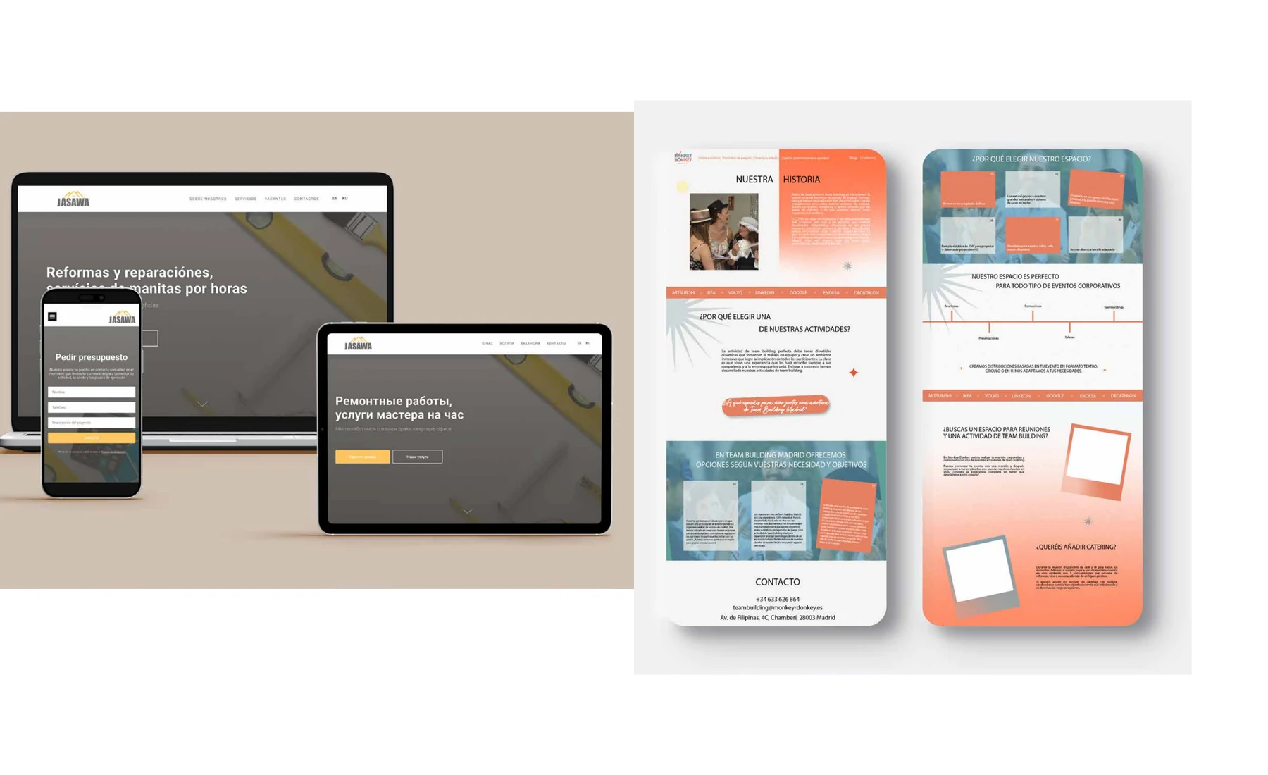 Responsive multilingual website design